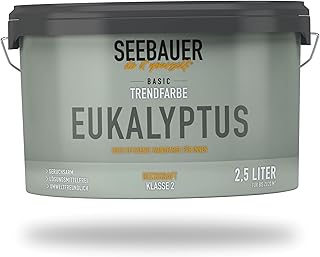 Trendfarbe Hellgrün 2,5L (No. T10 Eukalyptus) für den Innenbereich – Edelmatte Wandfarbe Grün …