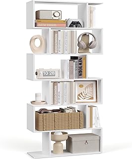 VASAGLE Bücherregal mit 6 Ebenen, Standregal, freistehend | CUSTOS Kollektion, Büroregal, Dekor…