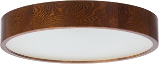 Deckenlampe Holz – Rund Modern Holzlampe 3xE27 (47 cm) – Deckenleuchte Nussbaum – Natur Lampe fü…
