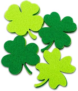 Summer-Ray Filz-Kleeblatt, lasergeschnitten, St. Patrick’s Day, Party-Dekoration, 2 Grüntöne, 4…