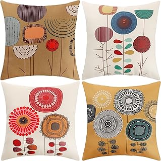 ARNTY Kissenbezug 45x45cm, Kissenhülle Boho Kissenbezüge 4er Set Dekorativ Kissenbezug für Sof…