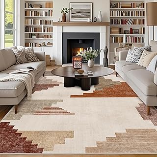 Chicnix Teppich Wohnzimmer, Großer Teppich 160×230 Waschbar Kurzflor rutschfest Weich, Moderner …