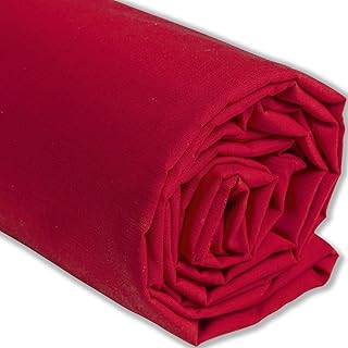 IPEA Baumwollstoff Popeline Rot – 200 cm x 150 cm – Made in Italy – Meterware zum Nähen, Bekleid…