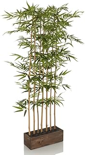 hjh OFFICE Kunstpflanze Bambus I künstliche Deko Pflanze 150cm, pflegeleichter Bambusstrauch, Si…