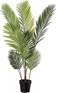 Amazon Basics Künstliche Palme mit Kunststoff-Pflanzgefäß, 70 x 70 x 119.8 cm, grün