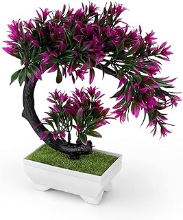 Bonsai Künstlich Kunststoff, DEANKEJI Bonsaibaum Echt, Kleine Plastikpflanzen, Künstlicher Baum…