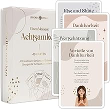 LEBENSKOMPASS 40 Achtsamkeitskarten Mindfulness & Attention – Positive Affirmationen, Übungen, G…