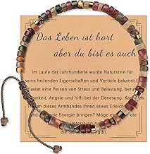 Wonninek Heilsteine Armband aus natürlichen Edelsteinen mit inspirierender Affirmationskarte | E…