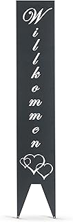 gardivo Garten deko Willkommen Schild 115cm Hoch, Gartenstecker, Gartenschild, Gartendekoration, …