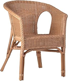 MiaMöbel Armlehnstuhl Rattan 57x75x56 cm Landhausstil Rattan Honig