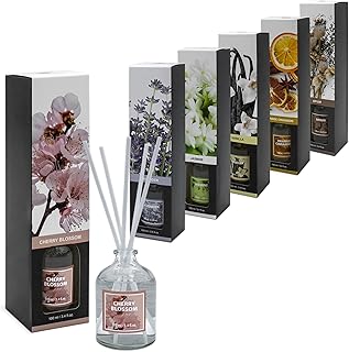 Spetebo Raumduft mit Diffuser Sticks in 6 verschiedenen Düften – 6er Set – Duftdiffuser 100 ml m…