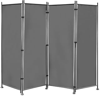 Monucep Paravent Raumteiler 4 Teilig klappbar, Freistehend Trennwand, Umkleide Sichtschutz Wand R…
