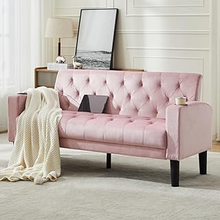 GRAVFORCE Sofa 2 Sitzer Couch mit 2 Ladeports und 2 Becherhaltern 157cm 2er Sofa Klein für Jugen…