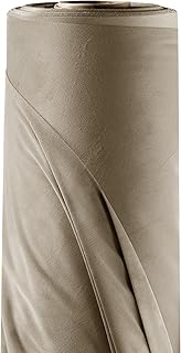 Filumi Stoff Meterware 1m, Breite 3m, Beige, Samtstoff, Stoffe zum Nähen, Vorhangstoff, Polsters…