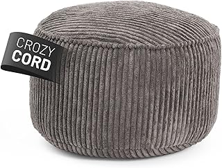 Lumaland Sitzsack Pouf aus Cord | Kompakter 50L Gaming Pouf mit 3-in-1-Funktion: bequemer Hocker,…