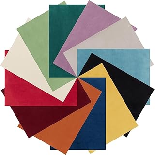 BENECREAT 12PCS 29x20cm Samtstoff Doppelseitige Plüschsamtstoffblätter Samtmöbelmaterial für …