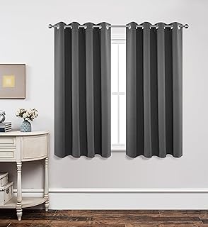 Joydeco Blickdichte Vorhänge mit Ösen Gardinen 2er Set, Verdunkelungsvorhang Thermovorhang Hitz…