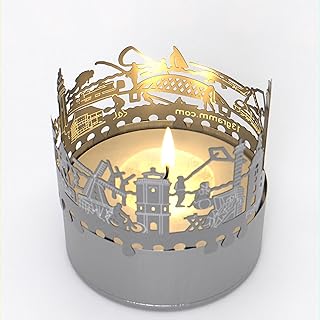 Fehmarn Skyline Schattenspiel: Romantisches Teelicht mit magischer Projektion der Insel Silhouett…