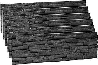 Rebel of Styles – UltraLight Benevento Black – 0,63m² / 6 Stück – EPS Wandpaneele/Verkleidung/V…