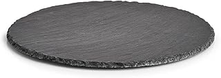Zeller 24512 Servierplatte, rund, Schiefer, ca. Ø 30 x 0,4-0,6 cm