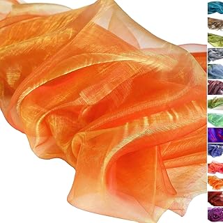 TOLKO 1m Organza Stoffe zum Nähen Meterware | Hauch Zart, Fein, Durchsichtig | zum Dekorieren Ba…