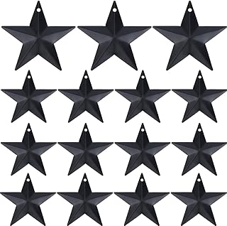 GORGECRAFT 30Stk Metall-Stern-Dekoration Scheunenstern Mit Loch Schwarzes Eisen Vintage-Wandkunst…