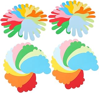 Veemoon Bunte Papierausschnitte Für Selbstgemacht Dekoration Fuß Und Hand Ausschnitte Aus Dicke…