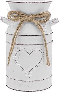 Soyizom Vintage Metall Blumeneimer Mit Herzform – Bauernhaus Dekor Vase Mit Griff, Französische …