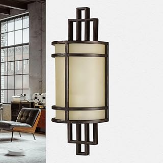 Premium Wandlampe SHOJI Creme Bronze Glas Metall Vintage Design Leuchte Flur Treppenhaus Wohnzimmer