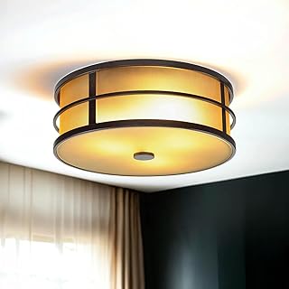 Edle Premium Deckenleuchte SHOJI Creme 3-flammig Ø34cm Vintage Design Lampe Esszimmer Wohnzimmer…