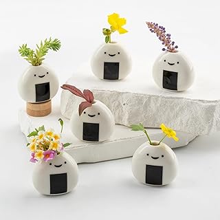 Handgemachte Mini-Vasen im Sushi-Design – 6er Set aus Keramik, Japanischer Stil, Ideal für Tro…