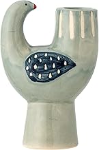 Bloomingville Kerzenhalter Trudy in Vogel-Design, Keramik in Blau-Grün, 12×8 cm – Stilvolles D…