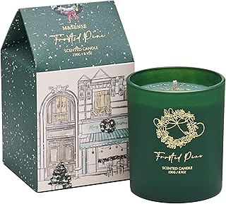 M&SENSE Duftkerze Weihnachten Gefrorene Kiefer|230g Natürliche Sojawachs Duftkerzen im Glas|Kerz…