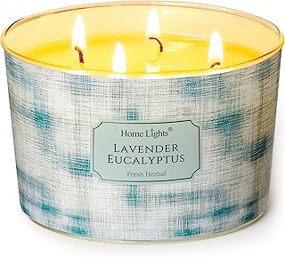 Home Lights Duftkerzen im glas 510g Soja Kerzen 4-Wick Kerzengläser Aromatherapie, Rauchfrei, 50…