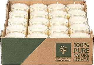 40 Raps-Teelichter in Transparenter Hülle, 7 Stunden Brenndauer inkl Dittmeier Feuerzeug, Ökö …