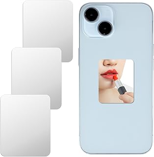 Bruislard 3 Stück Acryl Klebespiegel Spiegelaufkleber Smartphone Charm Spiegel Aufkleber für Ha…