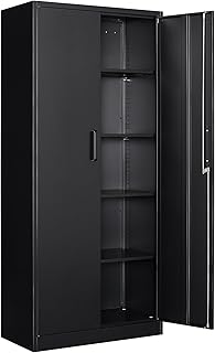 Sightlife Aktenschrank abschließbar mit 2 Türen Metallschrank Stahlschrank Mehrzweckschrank Met…