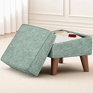 EOSVALO Sitzhocker mit Stauraum, Fußbank Ottoman mit Stauraum, moderner Fußhocker mit Verstellb…