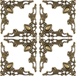 VORCOOL 24 Stück Antike Kantenabdeckung Kantenschutz Metall Eckenschutz Eisen Kasten Buch Album …