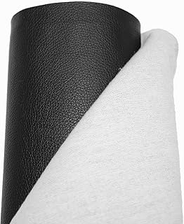 econuk – Strukturiertes Kunstleder zum Polstern Ideal zum Basteln und Heimwerken (schwarz, 40 cm …