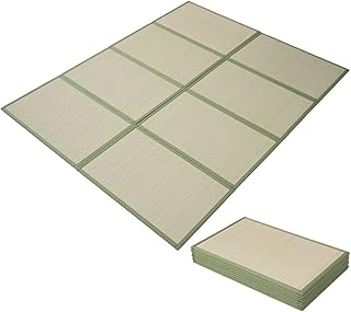 EMOOR Japanische Tatami Matte 140 x 200cm Natürliches Igusa Binsengras (Ungefärbt), Faltbare Ig…