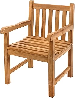 riess-ambiente.de Massiver Gartenstuhl Empire Teak Natur Teakholz Outdoor