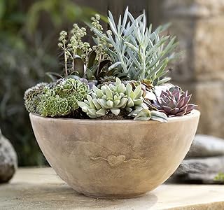 Dekoleidenschaft Pflanzschale Herz aus Terracotta mit Antik Finish, Ø 32 cm, Blumenschale, Pflan…