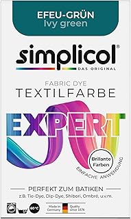 simplicol Textilfarbe expert Efeu-Grün | Perfekt zum Batiken und für kreative DIY-Projekte | Ei…
