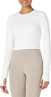 Amazon Essentials Damen Active FormFlex Butterweiches Bauchfreies Layering-Workout-Top, mit Lange…