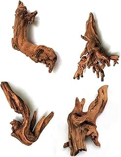 YZHZOM 4-teilig. kleinen natürlichen Treibholz für Aquarien, 7,6-15 cm, sorgfältig ausgewählt…