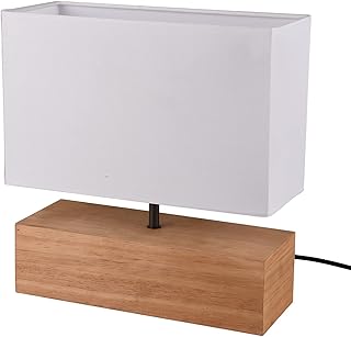 Reality Leuchten Tischleuchte Woody R50181030, exkl. 1x E27, Holzfarbig, 30cm x 12cm