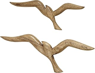 Boltze Wandobjekt Seagull (Wanddeko aus Holz, Vögel, maritimes Motiv, Wandbild für Flur / Wohnz…