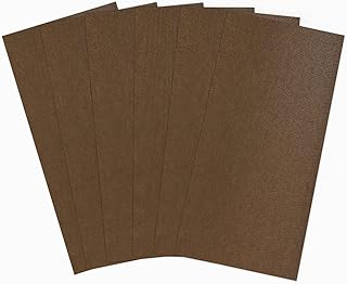 Brandalo® veganes Leder – waschbares Papier – 6 Bögen 10x21cm bei 0,55mm Dicke – Waschpapier – …