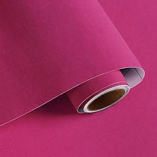VaryPaper Tapete Samtstoff Pink Selbstklebende Filzfolie 40cmx200cm Klebefolie Möbel Velours Rü…